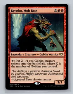 Krenko, Mob Boss 015/082 Duel Decks: Speed vs. Cunning DDN MTG LP-MP - Image 1