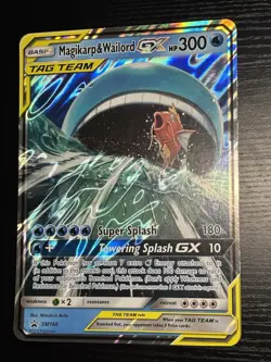 Pokemon Jumbo TCG Magikarp & Wailord GX SM166 TAG TEAM Promo Holo 2019 300 HP - Image 1