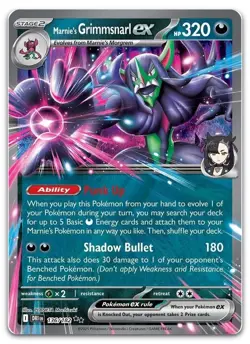 Marnie's Grimmsnarl ex #136/182 (NM) DRI Pokemon - Image 1