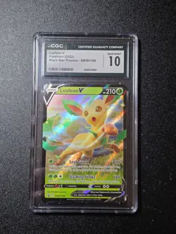 2021 Pokemon Black Star Promos Leafeon V SWSH194 Vstar Collection CGC 10 - Image 1