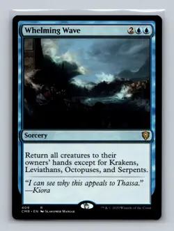 2x MAGIC MTG COMMANDER LEGENDS WHELMING WAVE & STORMTIDE LEVIATHAN LP RARE - Image 1