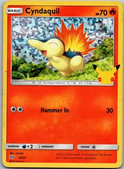 Cyndaquil 010/025 Promo McDonald's 25th Anniversary Promos Holo Lightly Played - Image 1