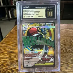 Mega Lucario ex 228/193 - CGC PRISTINE 10 - Mega Dream ex - Pokemon TCG 2025 - Image 1