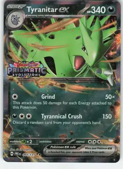Tyranitar ex 064/131 (Prismatic Evolutions Stamp) Holo NM Pokemon - Image 1