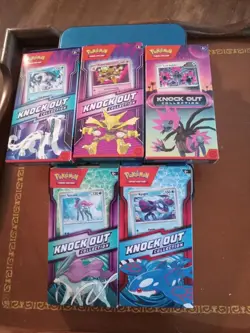 LOT OF 5 POKEMON KNOCK OUT COLLECTION BOXES ALAKAZAM SUICUNE KYOGRE CHIEN-PAO + - Image 1