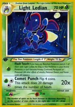 Neo: Destiny Light Ledian - 24/105 - Rare - 1st Edition x1 NM-Mint Pokemon - Image 1