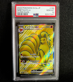 Pokemon Japanese NINETALES ex 188/165 SR (2023 sv2a 151) PSA 10 - Image 1