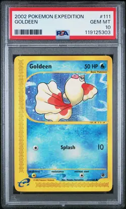 2002 POKEMON EXPEDITION #111 GOLDEEN PSA 10 - Image 1