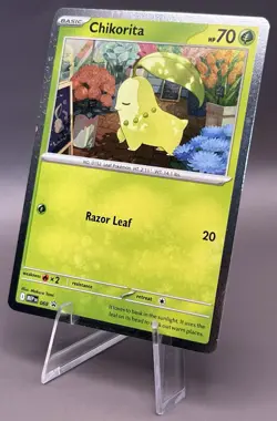 069 Chikorita Black Star Promo - Perfect Order - Cosmos Holo NM Pokemon - Image 1