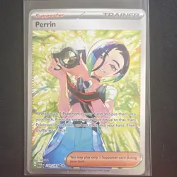 Pokemon TCG Perrin Trainer 220/167 Twilight Masquerade Holo Special Illustratio… - Image 2