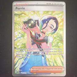 Pokemon TCG Perrin Trainer 220/167 Twilight Masquerade Holo Special Illustratio… - Image 4