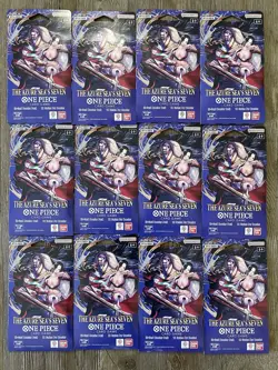 One Piece TCG The Azure Sea’s Seven OP-14 EB04 Sleeved Booster Packs LOT OF 12! - Image 1