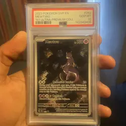 Pokemon Mewtwo TCG Illustration Rare SVP052 151 Black Star Promo Card PSA 10 - Image 1