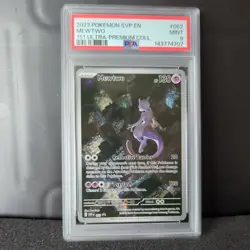 Pokemon TCG Mewtwo Illustration Rare SVP052 151 Black Star Promo Card PSA 9 - Image 1