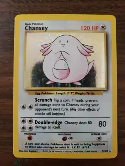Chansey 3/102 Holo / Pokemon Card Wizards Base Set / English Unlimited - Image 1