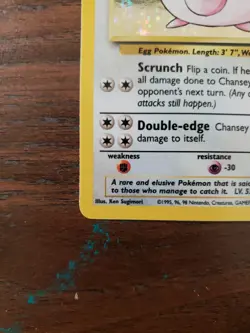 Chansey 3/102 Holo / Pokemon Card Wizards Base Set / English Unlimited - Image 5