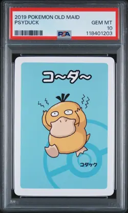 PSA 10 GEM MINT 2019 PSYDUCK Old Maid Babanuki Pokemon Center Card Ooyama Art - Image 1
