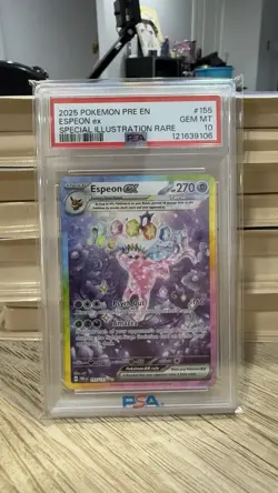2025 POKEMON PRE EN-PRISMATIC EVOLUTIONS #155 ESPEON EX PSA 10 - Image 1