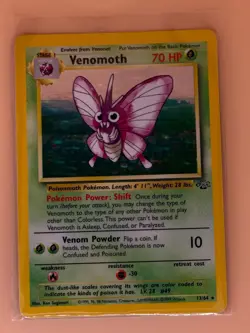 Venomoth Jungle Set Holo Rare 13/64 WOTC 1999 Pokemon Cards TCG - Image 1
