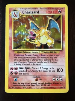 Pokemon TCG Charizard 4/102 Base Set Holo Unlimited Edition - Image 1