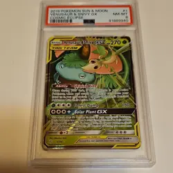 Pokemon Venusaur & Snivy GX TAG TEAM Holo 1/236 Cosmic Eclipse PSA 8 2019 - Image 1