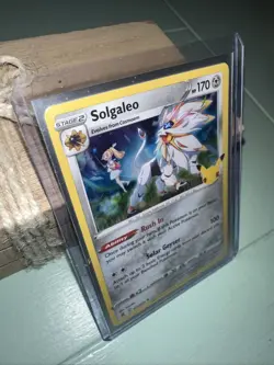Solgaleo Celebrations #021/025 Holo Rare Pokemon NM In Sleeve And Toploader - Image 4
