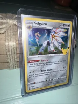 Solgaleo Celebrations #021/025 Holo Rare Pokemon NM In Sleeve And Toploader - Image 5
