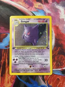 Gengar 5/62 Fossil Holo 1st Edition Pokemon - Image 1