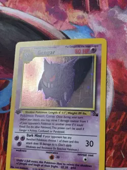 Gengar 5/62 Fossil Holo 1st Edition Pokemon - Image 3