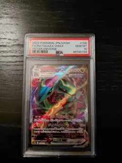 2022 POKEMON 108 JAPANESE SWSH FA/RAYQUAZA VMAX VSTAR UNIVERSE PSA 10 GEM MINT - Image 1