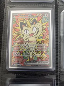 Pokemon TCG Meowth ex 121/088 Special Illustration Rare Perfect Order SIR - Image 1