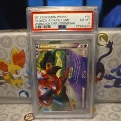 Pokemon Rayquaza & Deoxys Legend Bottom 2011 World Champs. Deck Promo #90 PSA 6 - Image 1