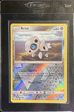 Aron Reverse Holo Common 123/214 Pokemon TCG Sun & Moon Unbroken Bonds - NM - Image 3