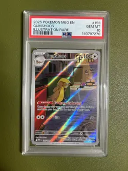 2025 POKEMON MEG EN-MEGA EVOLUTION ILLUSTRATION RARE #153 GUMSHOOS PSA 10 - Image 1