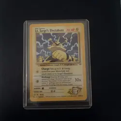 Pokemon TCG Lt. Surge's Electabuzz Holo Gym Heroes 6/132 - Image 1