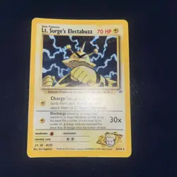 Pokemon TCG Lt. Surge's Electabuzz Holo Gym Heroes 6/132 - Image 4