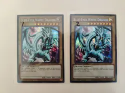 2x Blue-Eyes White Dragon SBC2-ENB02 Prismatic Secret Rare 1st Ed LP - Image 1