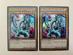 2x Blue-Eyes White Dragon SBC2-ENB02 Prismatic Secret Rare 1st Ed LP - Image 2