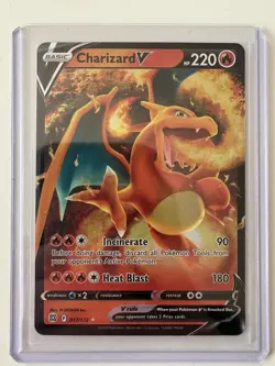 Pokemon Crown Zenith Charizard V 018/159 Holo Ultra Rare In Near Mint Condition - Image 1