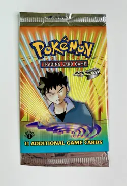 2000 Pokemon 1st Edition Gym Heroes Empty Pack Wrapper Art Set - Image 4