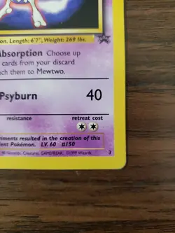 Mewtwo WB Pokemon The First Movie Black Star Promo #3 Pokemon TCG - Image 2