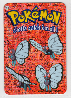 Butterfree #012 - Vintage Pokemon Vending Prism Holo Sticker Card 2000 Nintendo - Image 1