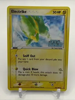 Electrike 52/100 EX Crystal Guardians Stamped Reverse Holo Pokemon TCG Card - Image 1