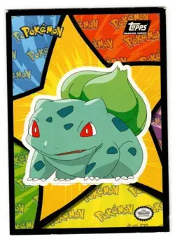 1999 Topps Pokemon The First Movie #S6 Bulbasaur (Sticker Card) - Image 1