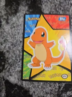 CHARMANDER #04 - BLUE LOGO - POKEMON The First Movie STICKER PUZZLE Card - Image 2