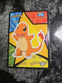 CHARMANDER #04 - BLUE LOGO - POKEMON The First Movie STICKER PUZZLE Card - Image 3