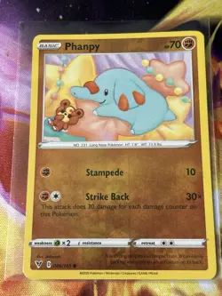 Pokemon Card Vivid Voltage 086/185 86/185 Phanpy Reverse Holo Common - Image 1