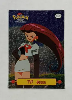 Pokemon Topps TV9 Jesse Card Foil Textured LP TV Animation Sandpaper Edge Wear - Image 1