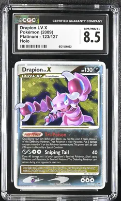 CGC 8.5 Drapion LV.X 2009 Platinum 123/127 Holo Pokemon Card - Image 1