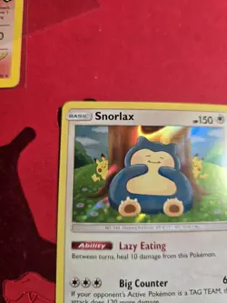 NM+ Snorlax 158/214 Sm Unbroken Bonds Holo Rare 2019 Pokemon Card - Image 4